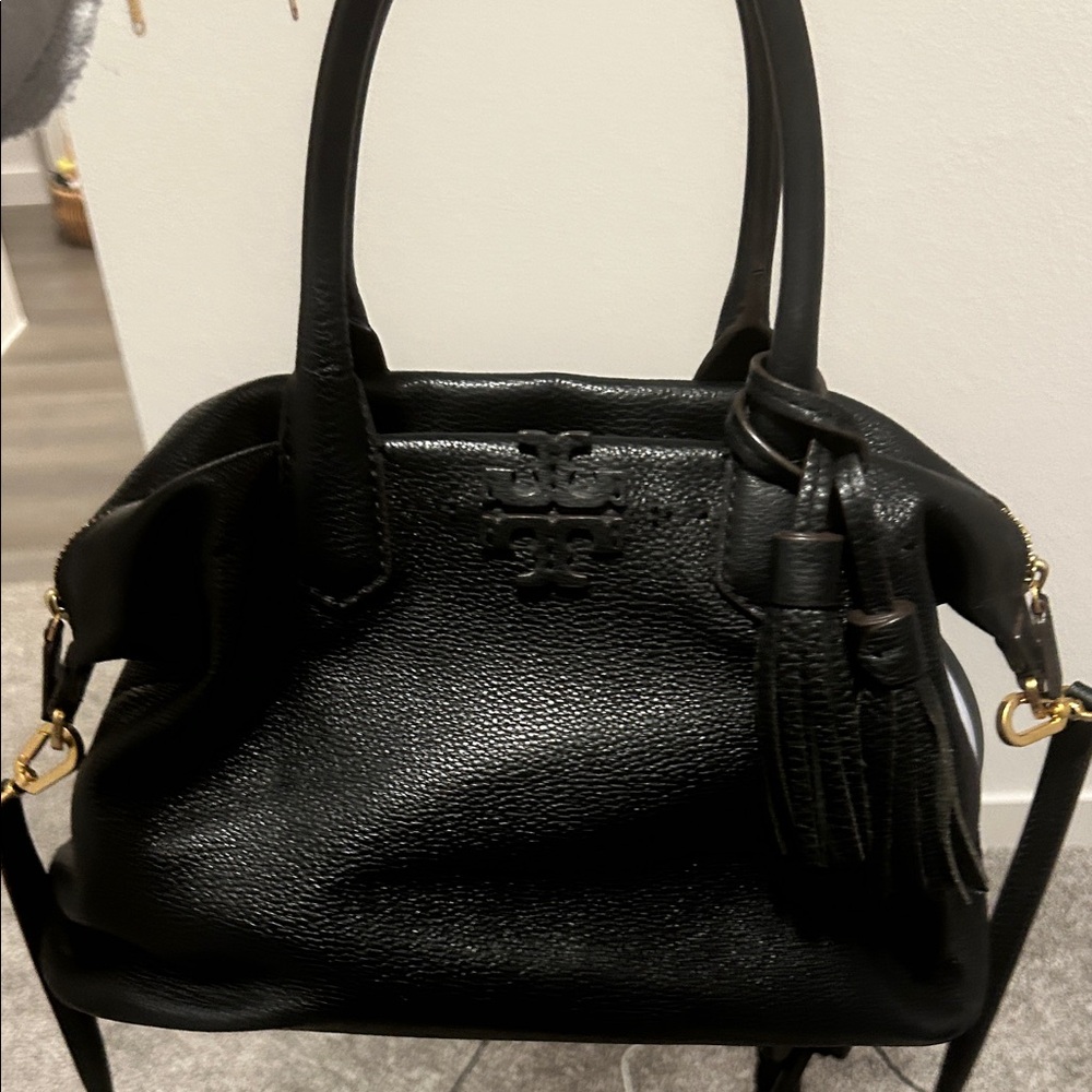 Tory Burch Black Leather Satchel